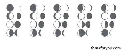Überblick über die Schriftart Moon phases