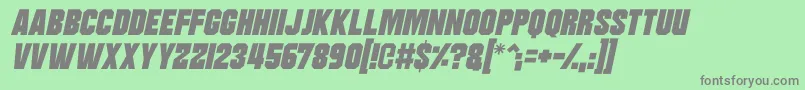Moonbase Delta Italic Font – Gray Fonts on Green Background