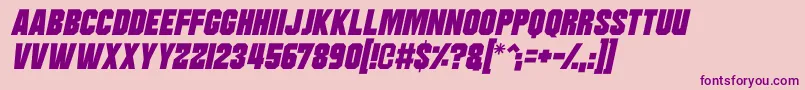 Moonbase Delta Italic Font – Purple Fonts on Pink Background