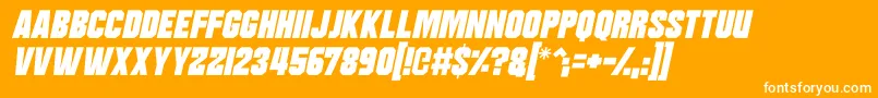 フォントMoonbase Delta Italic – オレンジの背景に白い文字