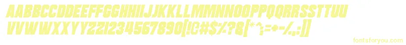 Moonbase Delta Italic-fontti – keltaiset fontit