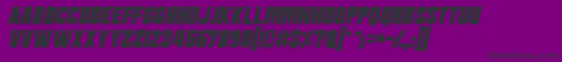Moonbase Delta Italic Font – Black Fonts on Purple Background