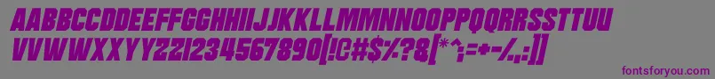 Moonbase Delta Italic-Schriftart – Violette Schriften auf grauem Hintergrund