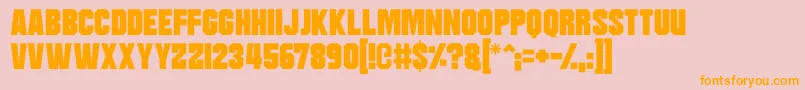Moonbase Delta Font – Orange Fonts on Pink Background