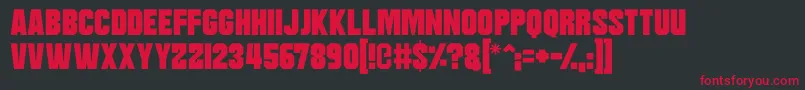 Moonbase Delta Font – Red Fonts on Black Background