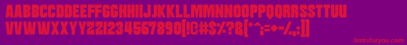 Шрифт Moonbase Delta – красные шрифты на фиолетовом фоне