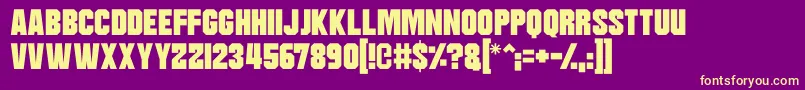 Moonbase Delta Font – Yellow Fonts on Purple Background