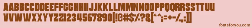 Moonbase Delta Font – Brown Fonts on Pink Background