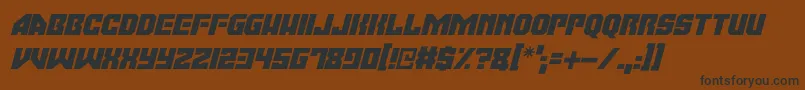 Moonbase Omega Italic Font – Black Fonts on Brown Background