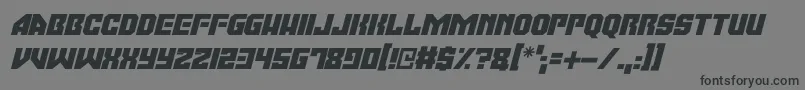 Police Moonbase Omega Italic – polices noires sur fond gris