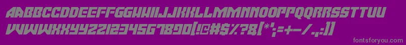 Moonbase Omega Italic Font – Gray Fonts on Purple Background