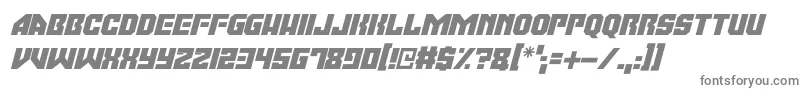 Moonbase Omega Italic-Schriftart – Graue Schriften auf weißem Hintergrund