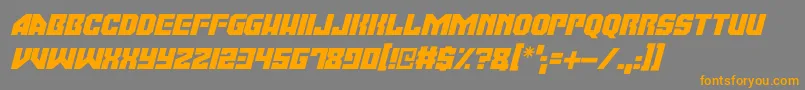 Moonbase Omega Italic Font – Orange Fonts on Gray Background