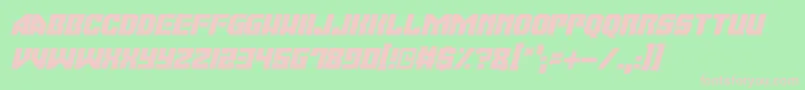 Moonbase Omega Italic Font – Pink Fonts on Green Background