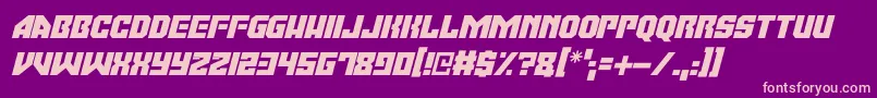 Moonbase Omega Italic Font – Pink Fonts on Purple Background