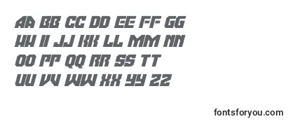 Schriftart Moonbase Omega Italic
