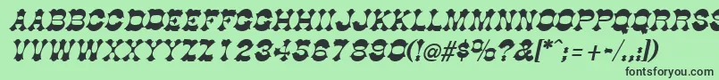 fuente DogwoodItalic – Fuentes Negras Sobre Fondo Verde