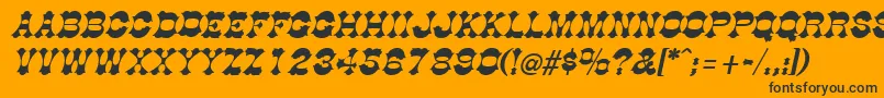 Fonte DogwoodItalic – fontes pretas em um fundo laranja