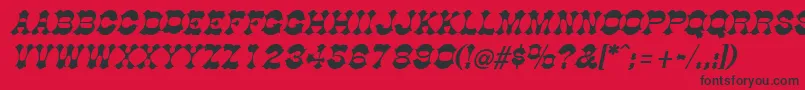 fuente DogwoodItalic – Fuentes Negras Sobre Fondo Rojo