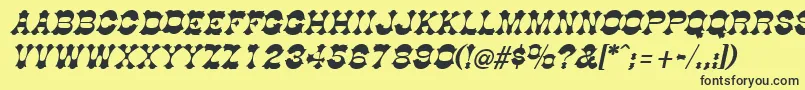 fuente DogwoodItalic – Fuentes Negras Sobre Fondo Amarillo