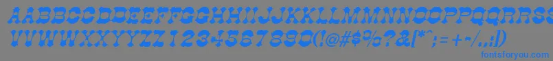 DogwoodItalic Font – Blue Fonts on Gray Background