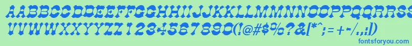 Шрифт DogwoodItalic – синие шрифты на зелёном фоне