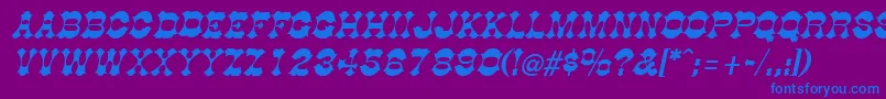 Шрифт DogwoodItalic – синие шрифты на фиолетовом фоне