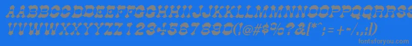 fuente DogwoodItalic – Fuentes Grises Sobre Fondo Azul