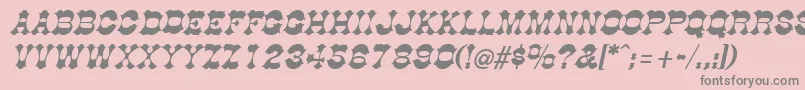 DogwoodItalic-Schriftart – Graue Schriften auf rosa Hintergrund