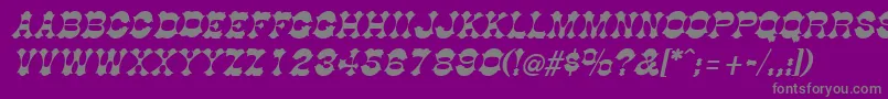 DogwoodItalic-fontti – harmaat kirjasimet violetilla taustalla