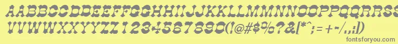 フォントDogwoodItalic – 黄色の背景に灰色の文字