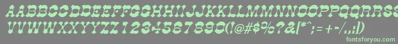 フォントDogwoodItalic – 灰色の背景に緑のフォント