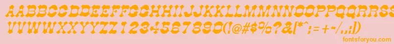 Шрифт DogwoodItalic – оранжевые шрифты на розовом фоне