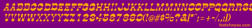 fuente DogwoodItalic – Fuentes Naranjas Sobre Fondo Morado