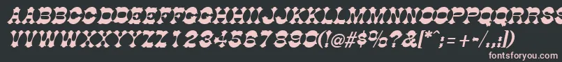 DogwoodItalic-Schriftart – Rosa Schriften auf schwarzem Hintergrund