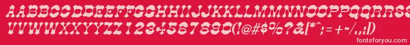 fuente DogwoodItalic – Fuentes Rosadas Sobre Fondo Rojo