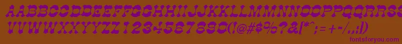 DogwoodItalic-fontti – violetit fontit ruskealla taustalla