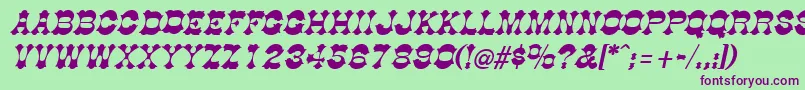 DogwoodItalic-Schriftart – Violette Schriften auf grünem Hintergrund