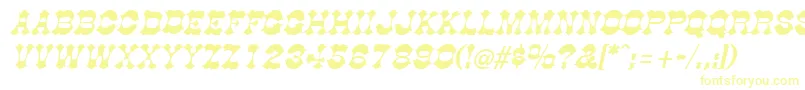 Шрифт DogwoodItalic – жёлтые шрифты на белом фоне