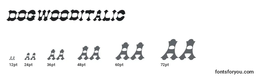 DogwoodItalic Font Sizes