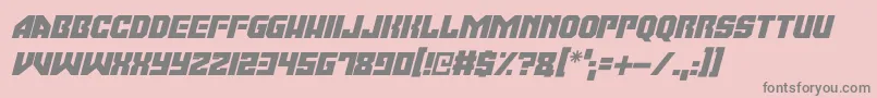 Moonbase Omega Italic Font – Gray Fonts on Pink Background