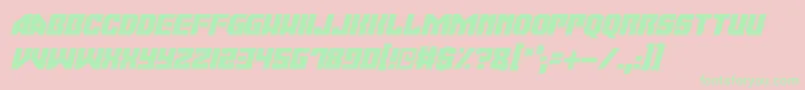 Moonbase Omega Italic Font – Green Fonts on Pink Background