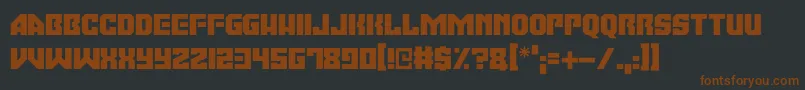 Шрифт Moonbase Omega – коричневые шрифты на чёрном фоне