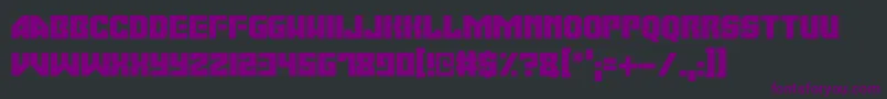 Moonbase Omega-Schriftart – Violette Schriften auf schwarzem Hintergrund
