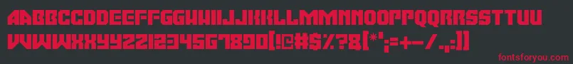 Moonbase Omega Font – Red Fonts on Black Background