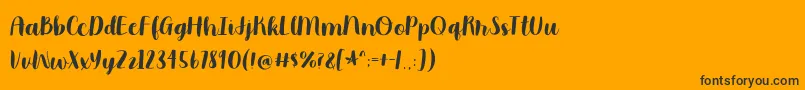 Moonbright Demo Font – Black Fonts on Orange Background
