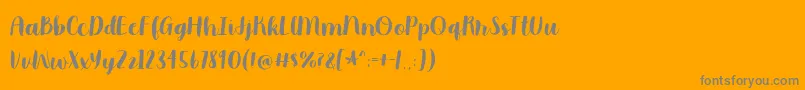 Moonbright Demo Font – Gray Fonts on Orange Background