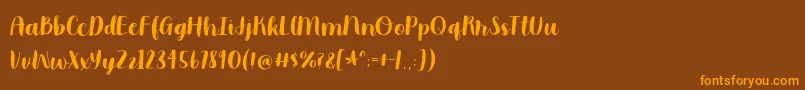 fuente Moonbright Demo – Fuentes Naranjas Sobre Fondo Marrón