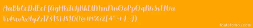Moonbright Demo Font – Pink Fonts on Orange Background
