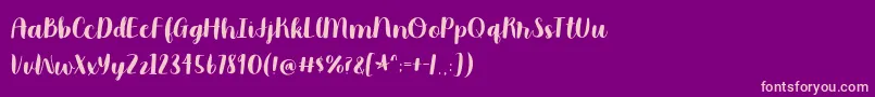 Moonbright Demo Font – Pink Fonts on Purple Background